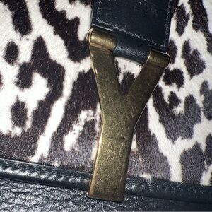 Yves Saint Laurent YSL Pony Hair Y Line Clutch Bag